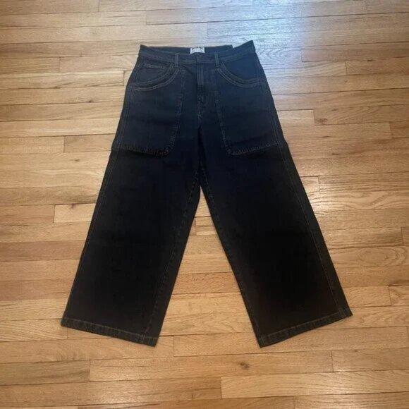 Free People We the Free Piper Mid Rise Crop Wide Leg Jeans NWT Size 26 - Picture 12 of 12
